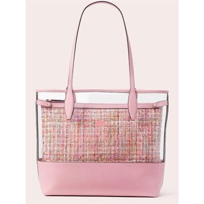 Fashion 4 - ash see-through tweed large triple compartment tote