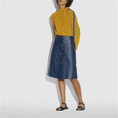 Fashion 4 Coach Horse And Carriage Tie Neck Blouse