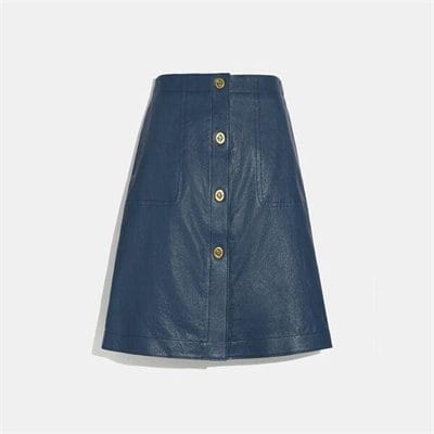 Fashion 4 Coach Leather Skirt With Turnlocks