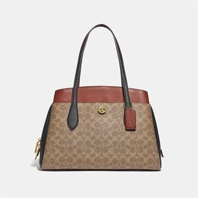 Fashion 4 Coach Lora Carryall In Colorblock Signature Canvas