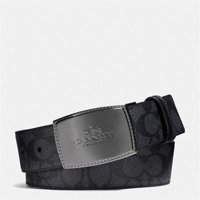 Fashion 4 Coach Stitched Plaque Cut-To-Size Reversible Belt