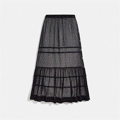 Fashion 4 Coach Tiered Skirt With Snaps