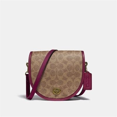 Fashion 4 Coach Turnlock Saddle Crossbody In Signature Canvas