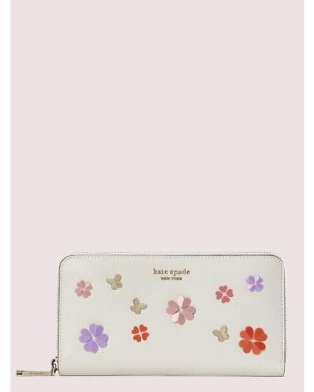 Fashion 4 - spencer spade clover butterfly zip-around continental wallet