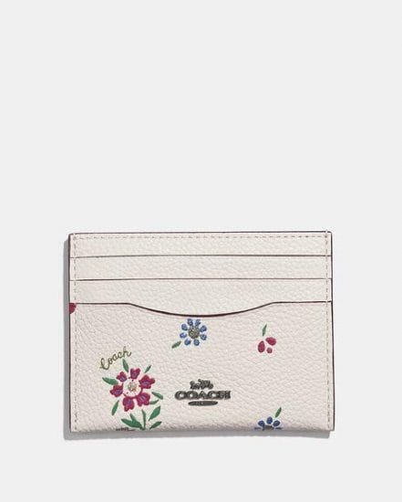 Fashion 4 Coach Card Case With Wildflower Print