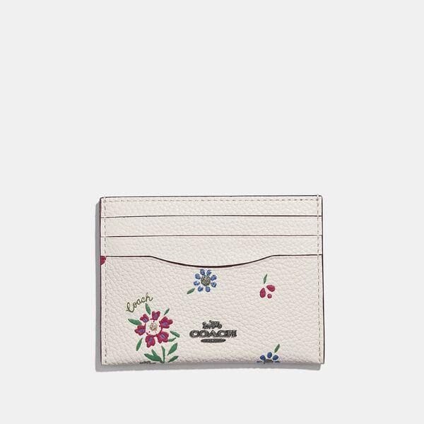 Fashion 4 Coach Card Case With Wildflower Print