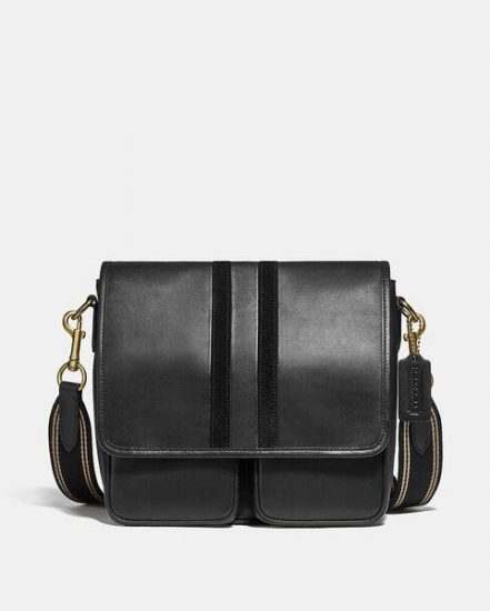 Fashion 4 Coach Map Bag With Varsity Stripe