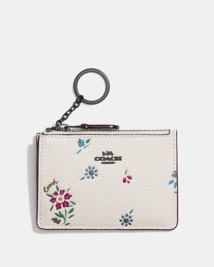Fashion 4 Coach Mini Skinny Id Case With Wildflower Print