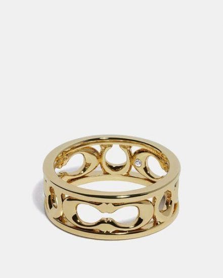 Fashion 4 Coach Pierced Signature Ring