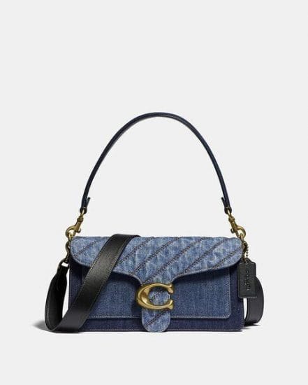 Fashion 4 Coach Quilted Denim Colorblock Tabby Shoulder Bag 26