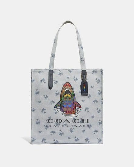 Fashion 4 Coach Tote With Rainbow Signature Sharky