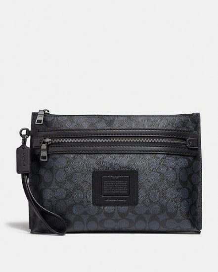 Fashion 4 Coach Academy Pouch In Signature Canvas