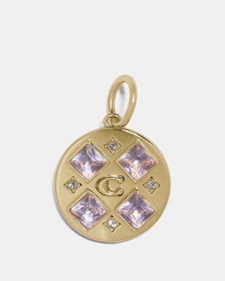 Fashion 4 Coach Collectible Crystal Signature Disc Charm