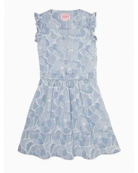 Fashion 4 - abstract peony denim dress