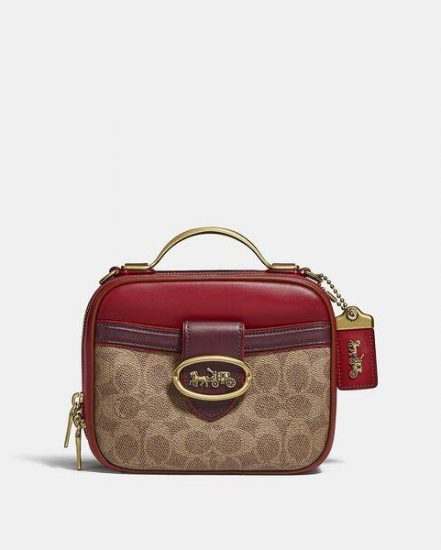 Fashion 4 Coach Riley Lunchbox Bag In Colorblock Signature Canvas