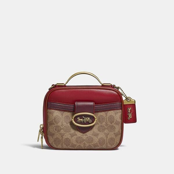 Fashion 4 Coach Riley Lunchbox Bag In Colorblock Signature Canvas