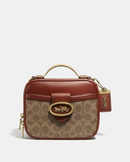 Fashion 4 Coach Riley Lunchbox Bag In Signature Canvas