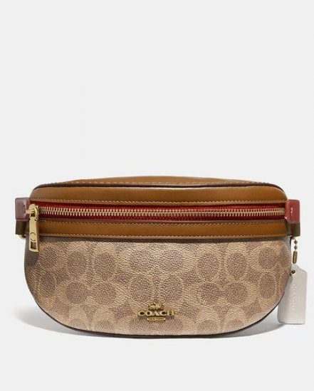 Fashion 4 Coach Bethany Belt Bag In Colorblock Signature Canvas
