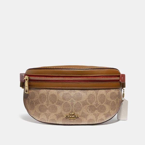 Fashion 4 Coach Bethany Belt Bag In Colorblock Signature Canvas