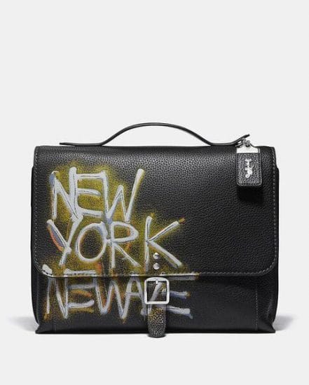 Fashion 4 Coach Coach X Jean-Michel Basquiat Rogue Messenger In Untitled 1980