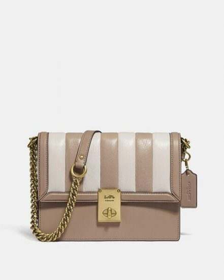 Fashion 4 Coach Hutton Shoulder Bag With Colorblock Quilting