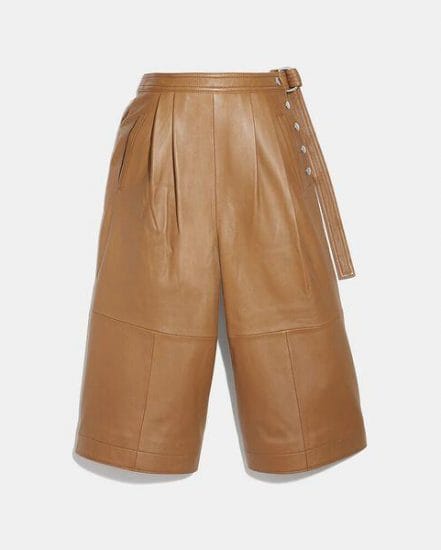 Fashion 4 Coach Leather Culottes