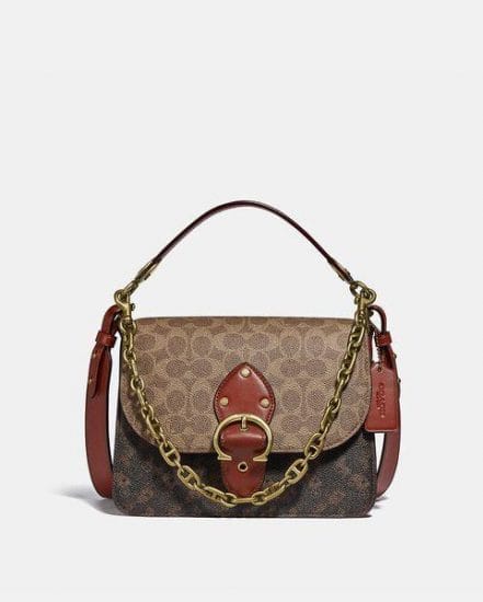Fashion 4 Coach Beat Shoulder Bag In Signature Canvas With Horse And Carriage Print