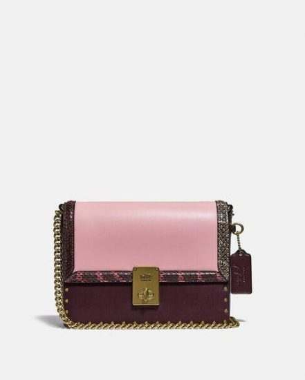 Fashion 4 Coach Coach X Jennifer Lopez Hutton Shoulder Bag In Colorblock With Snakeskin Detail