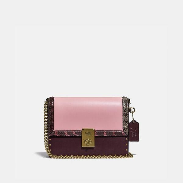 Fashion 4 Coach Coach X Jennifer Lopez Hutton Shoulder Bag In Colorblock With Snakeskin Detail
