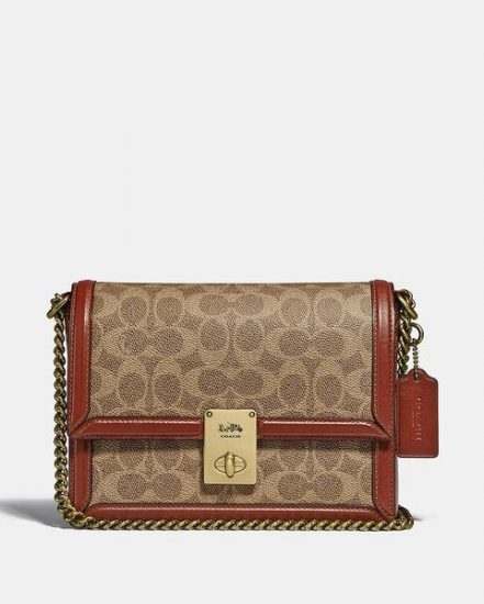 Fashion 4 Coach Hutton Shoulder Bag In Signature Canvas