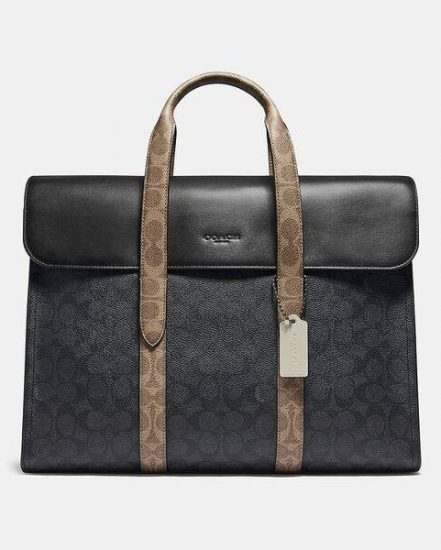 Fashion 4 Coach Metropolitan Portfolio In Colorblock Signature Canvas