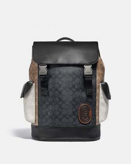 Fashion 4 Coach Rivington Backpack In Colorblock Signature Canvas