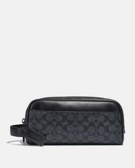 Fashion 4 Coach Travel Kit In Signature Canvas