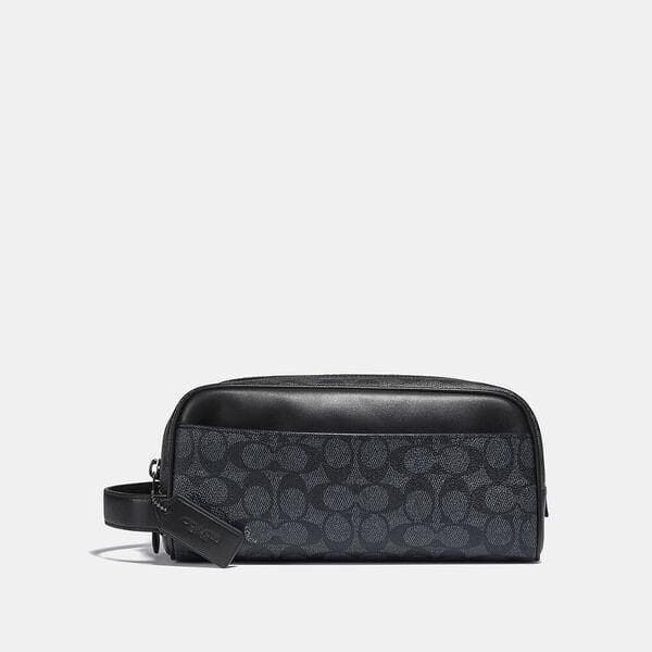 Fashion 4 Coach Travel Kit In Signature Canvas