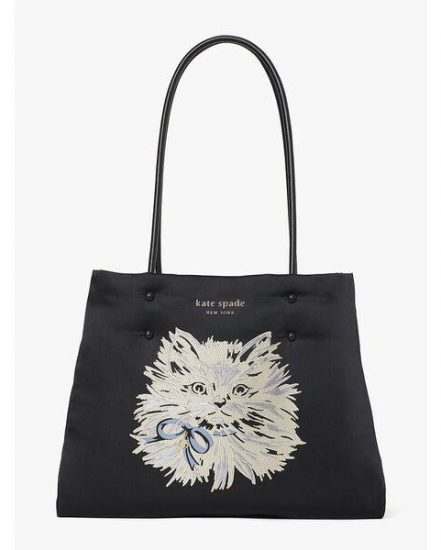 Fashion 4 - everything puffy cat large tote