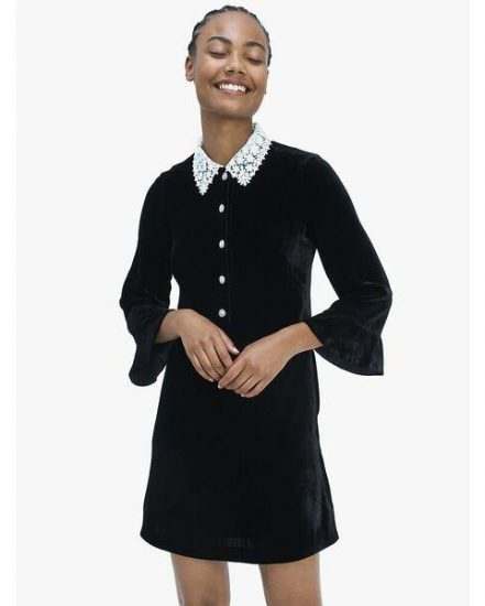 Fashion 4 - jewel-button velvet shirtdress