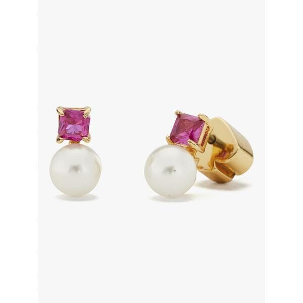 Fashion 4 - little gem pearl & stone mini studs