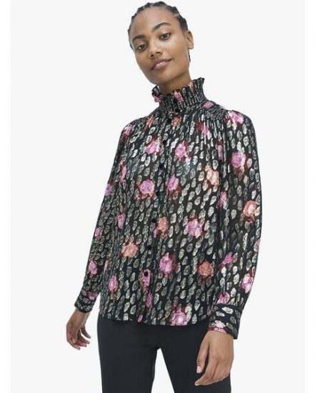 Fashion 4 - rose garden smocked neck top