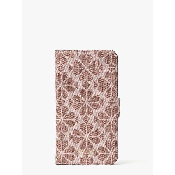 Fashion 4 - spade flower coated canvas iphone 11 magnetic wrap folio case