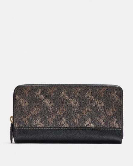 Fashion 4 Coach Accordion Zip Wallet With Horse And Carriage Print