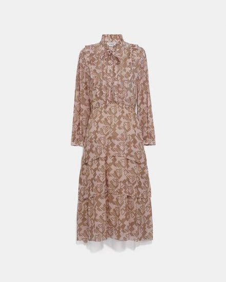 Fashion 4 Coach Georgette Ruffle Dress