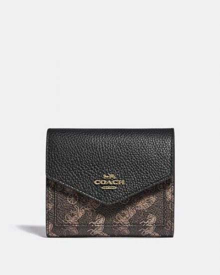 Fashion 4 Coach Small Wallet With Horse And Carriage Print