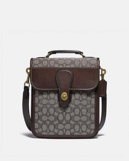 Fashion 4 Coach Turnlock Tab Crossbody In Signature Jacquard