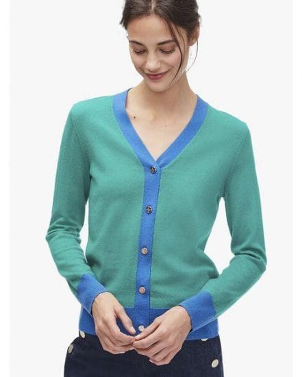 Fashion 4 - colorblock v-neck cardigan