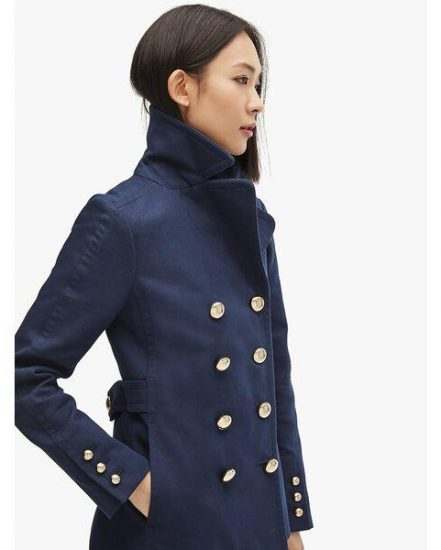 Fashion 4 - cotton classic double-breasted peacoat