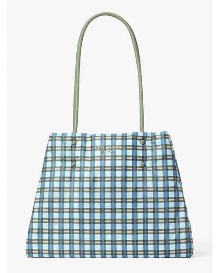 Fashion 4 - everything puffy plaid large tote