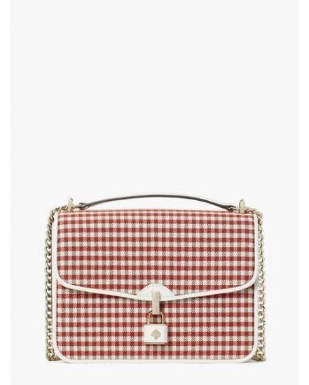 Fashion 4 - locket plaid large flap shoulder bag