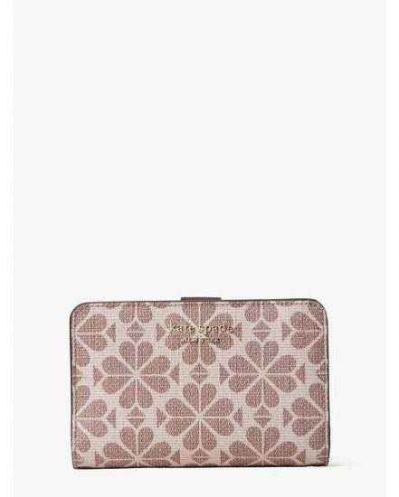 Fashion 4 - spade flower coated canvas compact wallet