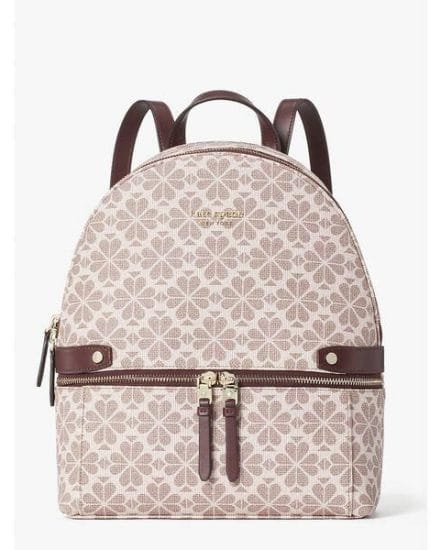 Fashion 4 - spade flower coated canvas day pack medium backpack
