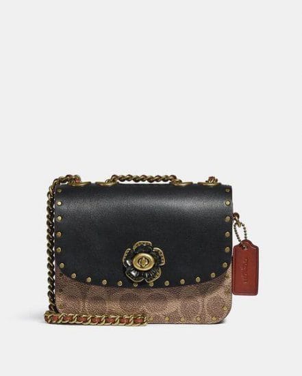 Fashion 4 Coach Madison Shoulder Bag 16 In Signature Canvas With Rivets